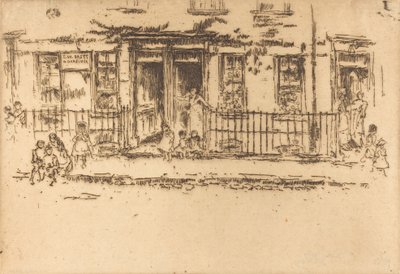 Justice Walk - Chelsea door James Abbott McNeill Whistler