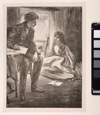 Kenneth en Lena Graeme, in "De Proefpreek", 1862 door James Abbott McNeill Whistler