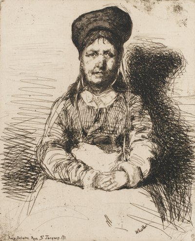 La Retameuse. Een van de twaalf etsen uit de natuur De Franse set door James Abbott McNeill Whistler