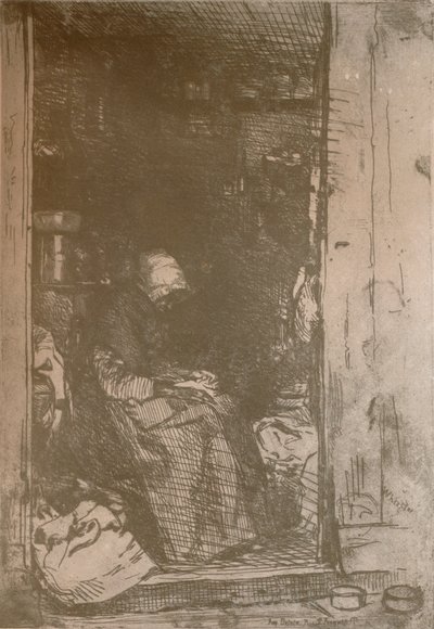 La Vieille Aux Loques door James Abbott McNeill Whistler