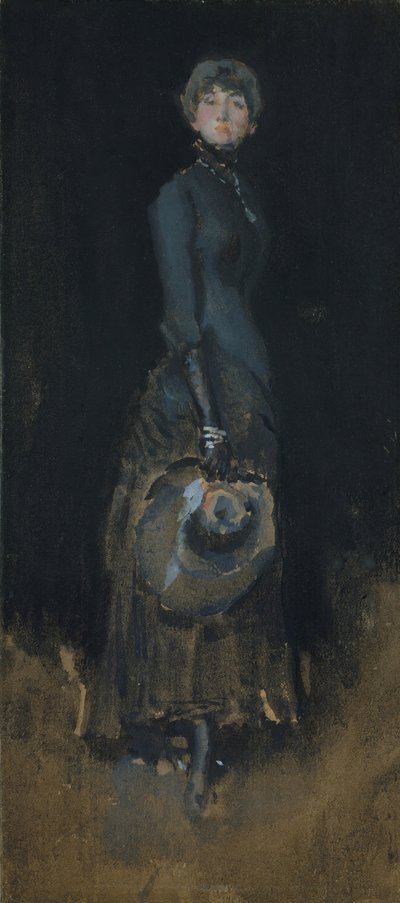 Dame in grijs door James Abbott McNeill Whistler