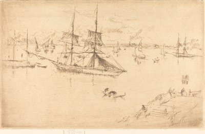 Lagune: Middag, 1879-1880 door James Abbott McNeill Whistler