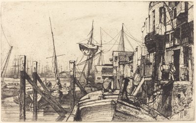 Limehouse, 1859 door James Abbott McNeill Whistler