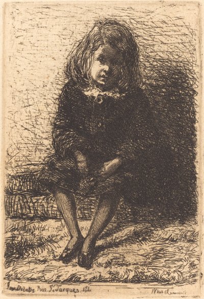 Kleine Arthur, ca. 1857-1858 door James Abbott McNeill Whistler