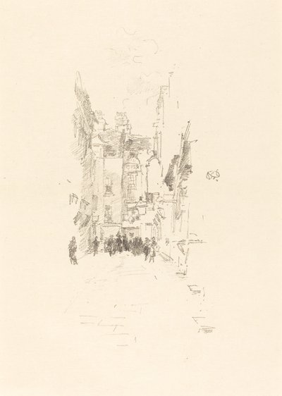 Little Court, Cloth Fair door James Abbott McNeill Whistler