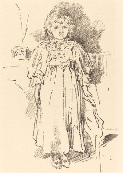 Kleine Evelyn door James Abbott McNeill Whistler