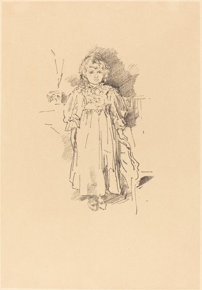 Kleine Evelyn, 1896 door James Abbott McNeill Whistler