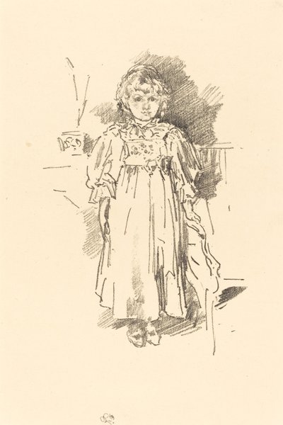 Kleine Evelyn, 1896 door James Abbott McNeill Whistler
