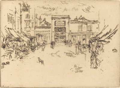 Kleine marktplein, Tours door James Abbott McNeill Whistler