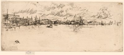 Lang Venetië, 1879-1880 door James Abbott McNeill Whistler