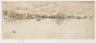 Lang Venetië uit De Tweede Venetië Set, 1879-1880 door James Abbott McNeill Whistler