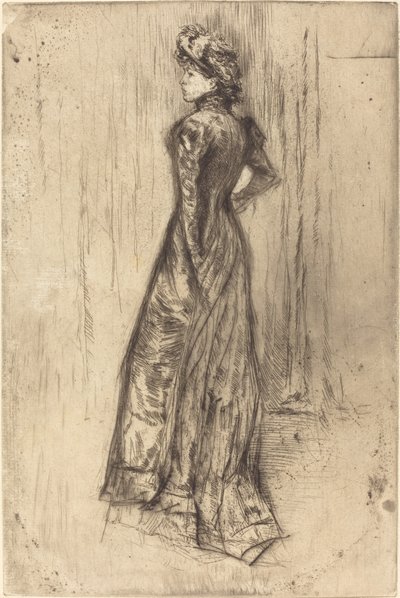 Maud, staand, ca. 1873 door James Abbott McNeill Whistler