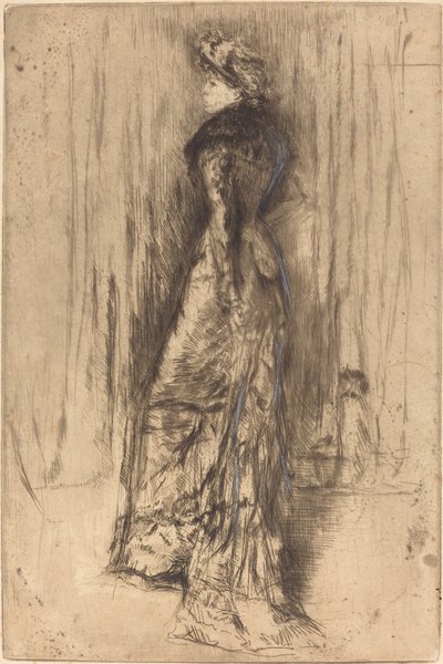 Maud, staand, ca. 1873 door James Abbott McNeill Whistler