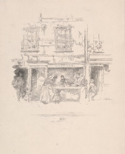 Maunders Viswinkel, Chelsea, 1890 door James Abbott McNeill Whistler