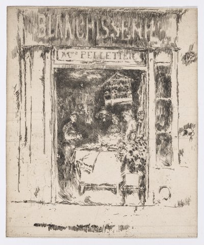 Mme Pelletier, Wasserij, Parijs, ca. 1892-93 door James Abbott McNeill Whistler