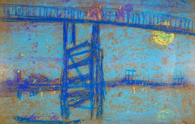 Nocturne: Battersea Bridge, 1872-1873 door James Abbott McNeill Whistler