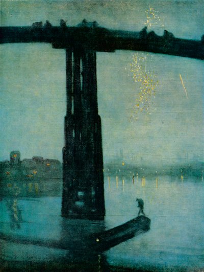 Nocturne: Blauw en Goud - Oude Battersea Brug, ca. 1872-5 door James Abbott McNeill Whistler