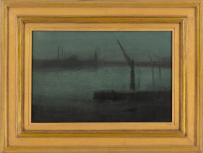Nocturne: Blauw en Zilver--Battersea Reach, 1870-1875 door James Abbott McNeill Whistler