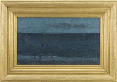 Nocturne: Blauw en Zilver - Bognor, 1871-76 door James Abbott McNeill Whistler