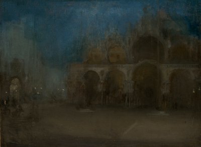 Nocturne, blauw en goud - Sint-Marcus, Venetië, 1879-1903 door James Abbott McNeill Whistler
