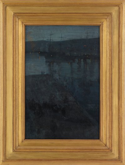 Nocturne in Blauw en Goud: Valparaiso, 1866-ca. 1874 door James Abbott McNeill Whistler