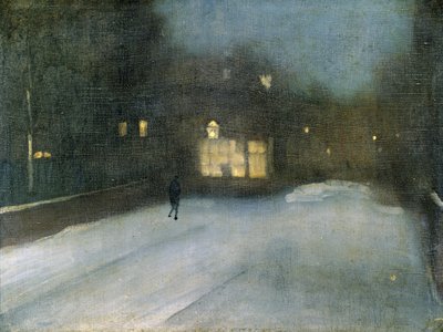 Nocturne in Grijs en Goud: Chelsea Sneeuw door James Abbott McNeill Whistler