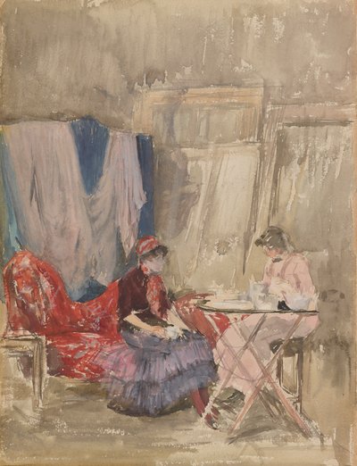 Notitie in Roze en Paars - De Studio door James Abbott McNeill Whistler