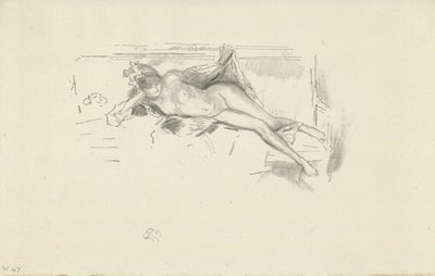 Naakt model liggend door James Abbott McNeill Whistler