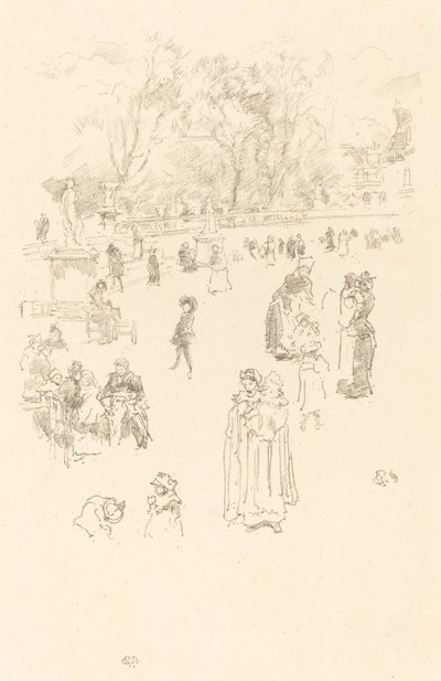 Kindermeisjes: Les Bonnes du Luxembourg, 1894 door James Abbott McNeill Whistler