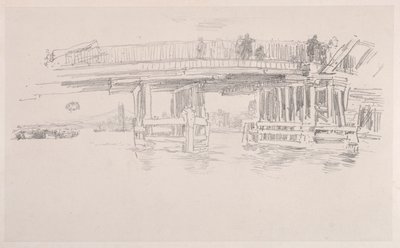 Oude Battersea Brug door James Abbott McNeill Whistler