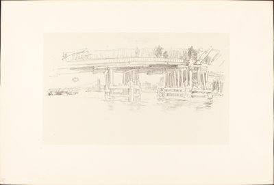 Oude Battersea-brug door James Abbott McNeill Whistler