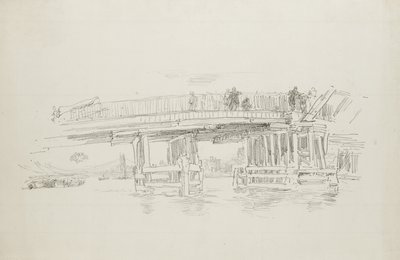 Oude Battersea Brug door James Abbott McNeill Whistler