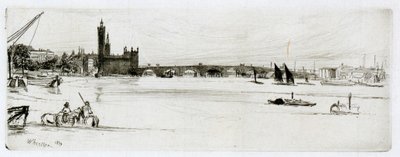 Oude Westminster Bridge door James Abbott McNeill Whistler