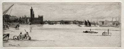 Oude Westminster-brug door James Abbott McNeill Whistler