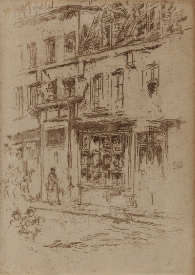 Petite Rue au Beurre, Brussel, 1887 door James Abbott McNeill Whistler