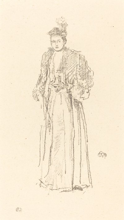 Portretstudie: Miss Charlotte R. Williams, 1892 door James Abbott McNeill Whistler