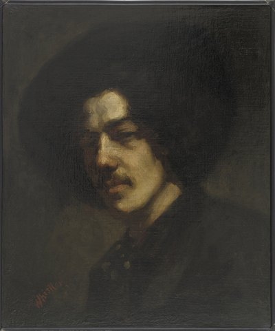 Portret van Whistler met een hoed, 1857-59 door James Abbott McNeill Whistler