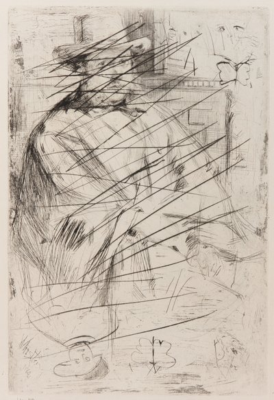Portret van een man door James Abbott McNeill Whistler