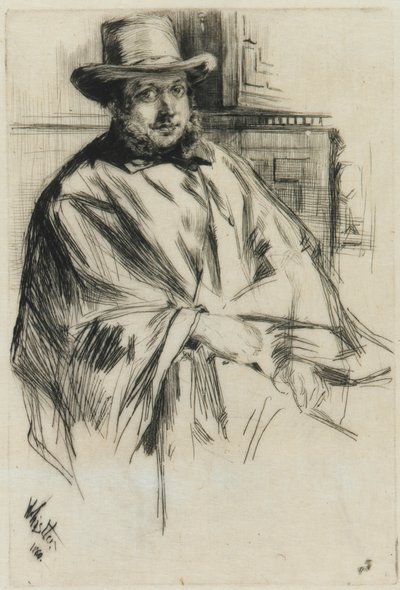 Portret van een man, 1860 door James Abbott McNeill Whistler