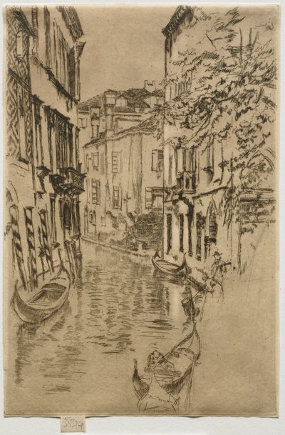 Rustig kanaal door James Abbott McNeill Whistler