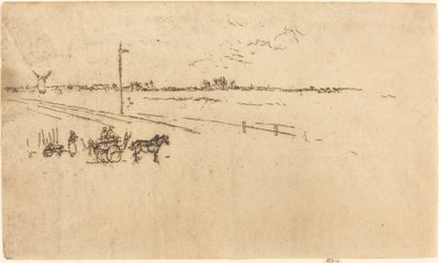 Treinstation, Voves (1887) door James Abbott McNeill Whistler