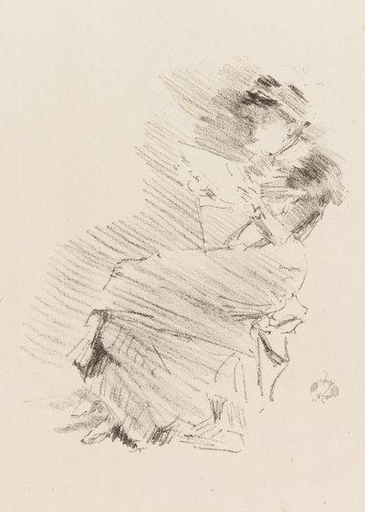 Lezen, 1879 en 1887 door James Abbott McNeill Whistler