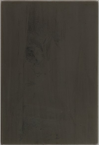 Lezen in bed, 1858 door James Abbott McNeill Whistler