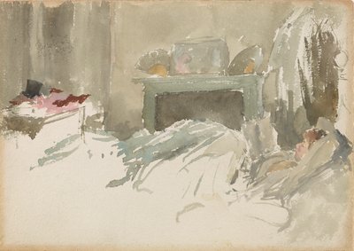 Rustend in Bed, 1883-1884 door James Abbott McNeill Whistler