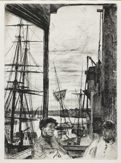 Rotherhithe uit "Zestien etsen van scènes aan de Theems en andere onderwerpen" door James Abbott McNeill Whistler