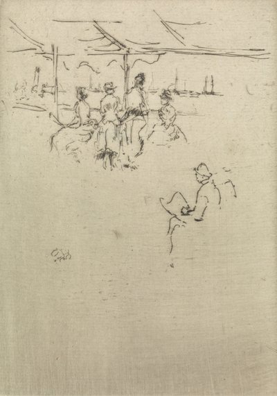 Ryde Pier, uit een set van twaalf etsen getiteld De Marine Review, 1887 door James Abbott McNeill Whistler
