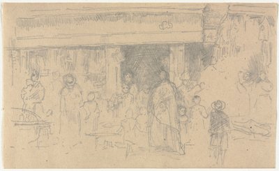 Winkels in Chester door James Abbott McNeill Whistler