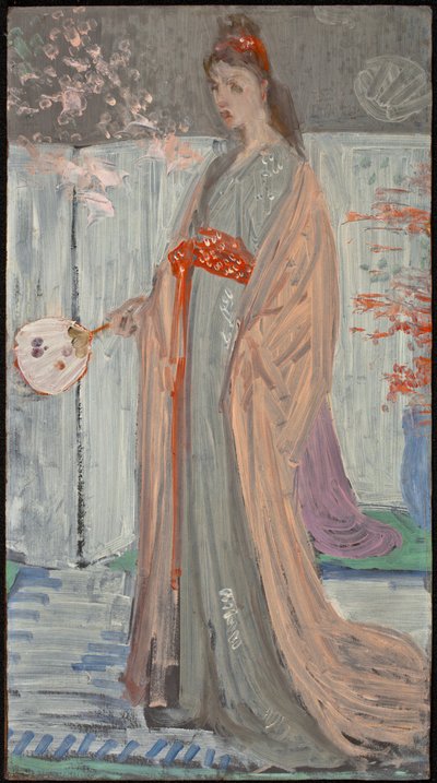 Schets voor Rose en Silver: La Princesse du Pays de la Porcelaine, 1863-64 door James Abbott McNeill Whistler