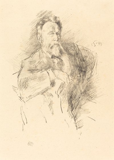 Schets van William E. Henley, 1896 door James Abbott McNeill Whistler