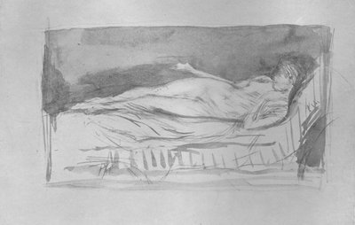 Schets van een meisje, naakt, ca. 1878 door James Abbott McNeill Whistler